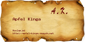 Apfel Kinga névjegykártya